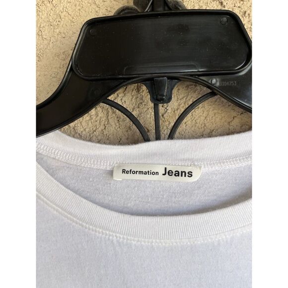 Reformation Long Sleeve Knotted Shirt - Size S/M - White - Picture 5 of 7